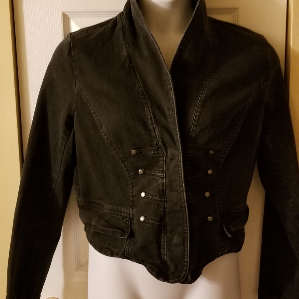 Denim military style jacket